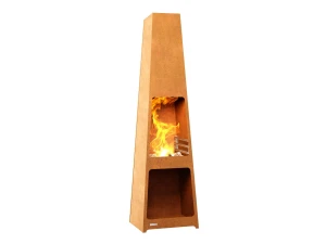 Grill ogrodowy ze stali corten 1